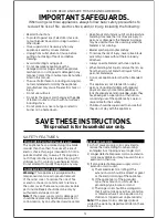 Preview for 3 page of Black & Decker BL1100 series Use & Care Manual
