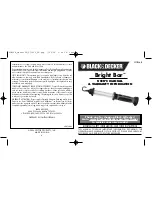 Black & Decker Bright Bar User'S Manual & Warranty Information preview