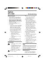 Preview for 23 page of Black & Decker BT2000 Instruction Manual