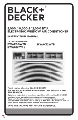 Black & Decker BWAC08WTB Instruction Manual предпросмотр