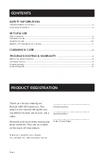 Preview for 2 page of Black & Decker BWTD18TB Instruction Manual