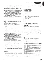 Preview for 5 page of Black & Decker BXGR2200E Original Instructions Manual