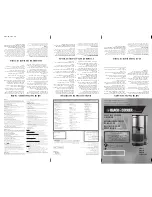 Preview for 1 page of Black & Decker CBM205 Use And Care Book