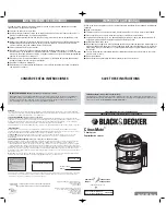 Preview for 1 page of Black & Decker CitrusMate CJ01 Series Use And Care Book