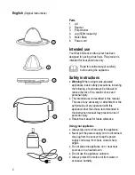 Preview for 2 page of Black & Decker CitrusMate CJ500 Series Original Instructions Manual