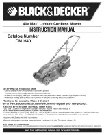 Preview for 1 page of Black & Decker CM1640 Instruction Manual