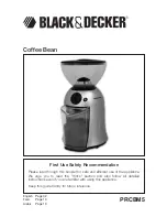 Preview for 1 page of Black & Decker Coffee Bean PRCBM5 Instruction Manual