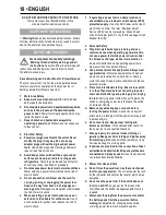 Preview for 18 page of Black & Decker CS2001 Linea PRO Instruction Manual