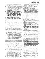 Preview for 19 page of Black & Decker CS2001 Linea PRO Instruction Manual