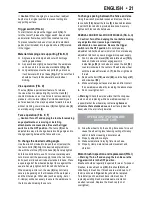 Preview for 21 page of Black & Decker CS2001 Linea PRO Instruction Manual