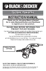 Black & Decker Cyclone Powerfile CYPF260 Instruction Manual preview