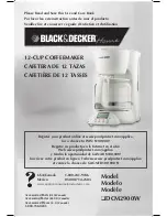 Black & Decker DCM2900 Use And Care Book Manual preview