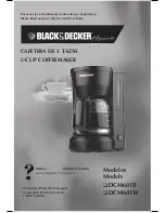 Предварительный просмотр 1 страницы Black & Decker DCM601B Use And Care Book Manual