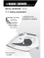 Preview for 1 page of Black & Decker Digital Advantage D1500C Use And Care Book Manual