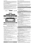 Предварительный просмотр 3 страницы Black & Decker Dirt Buster 243920-00 Instruction Manual