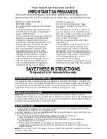 Preview for 3 page of Black & Decker DOUBLE FLIP WMD200B Use And Care Manual