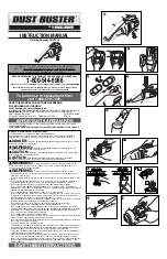 Black & Decker Dust Buster CHV1418 Instruction Manual предпросмотр