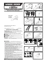 Black & Decker Dust Buster Instruction Manual предпросмотр