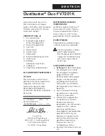 Preview for 11 page of Black & Decker Dustbuster Duo FV7201K Manual