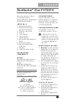 Preview for 17 page of Black & Decker Dustbuster Duo FV7201K Manual