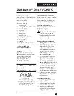 Preview for 47 page of Black & Decker Dustbuster Duo FV7201K Manual