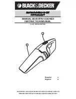 Предварительный просмотр 1 страницы Black & Decker Dustbuster NW4860SPT-B3 Instruction Manual