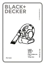 Preview for 1 page of Black & Decker DUSTBUSTER PD1400 Original Instructions Manual