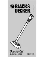 Black & Decker Dustbuster VE100K Instruction Manual предпросмотр