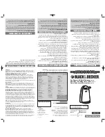 Preview for 1 page of Black & Decker EC100 Series Use And Care Book