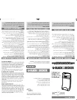 Preview for 1 page of Black & Decker EC20 Series User Manual