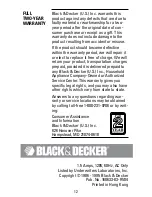 Preview for 12 page of Black & Decker EC42 Use And Care Book Manual