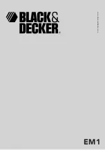 Preview for 1 page of Black & Decker EM1 Manual