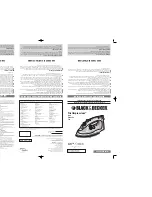 Preview for 2 page of Black & Decker First Impressions AS900 Series Use And Care Book