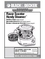 Preview for 1 page of Black & Decker Flavor Scenter Handy Steamer HS800 Use And Care Book Manual