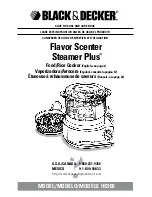 Preview for 1 page of Black & Decker Flavor Scenter Steamer Plus HS900 Use And Care Book Manual