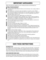 Preview for 2 page of Black & Decker FP1000 Series Use & Care Manual