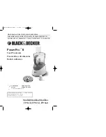 Black & Decker FP1510 Use And Care Manual preview