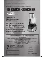 Black & Decker FP2500ikt Use And Care Book Manual preview