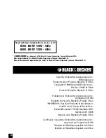 Preview for 10 page of Black & Decker G100 Series Use And Care Book Manual