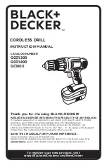 Preview for 1 page of Black & Decker GC1800 Instruction Manual