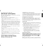 Preview for 2 page of Black & Decker GR100 Use And Care Book Manual