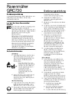 Preview for 20 page of Black & Decker GRC730 Manual