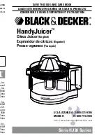 Preview for 1 page of Black & Decker HandyJuicer HJ28 Series Use And Care Book Manual