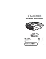 Preview for 1 page of Black & Decker HEPAFresh BXAP041 Use & Care Instructions Manual