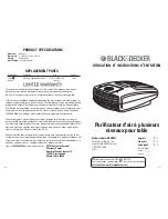 Preview for 4 page of Black & Decker HEPAFresh BXAP041 Use & Care Instructions Manual