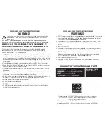 Preview for 2 page of Black & Decker HEPAFresh BXAP250 Use & Care Instructions Manual