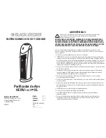 Preview for 12 page of Black & Decker HEPAFresh BXAP250 Use & Care Instructions Manual