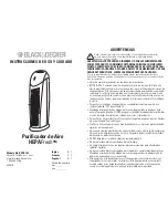 Preview for 12 page of Black & Decker HEPAFreshBXAP148 Use & Care Instructions Manual