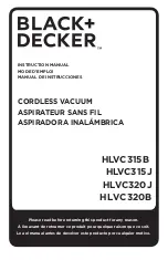 Black & Decker HLVC315B Instruction Manual preview