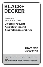 Предварительный просмотр 1 страницы Black & Decker HNVC215B Instruction Manual